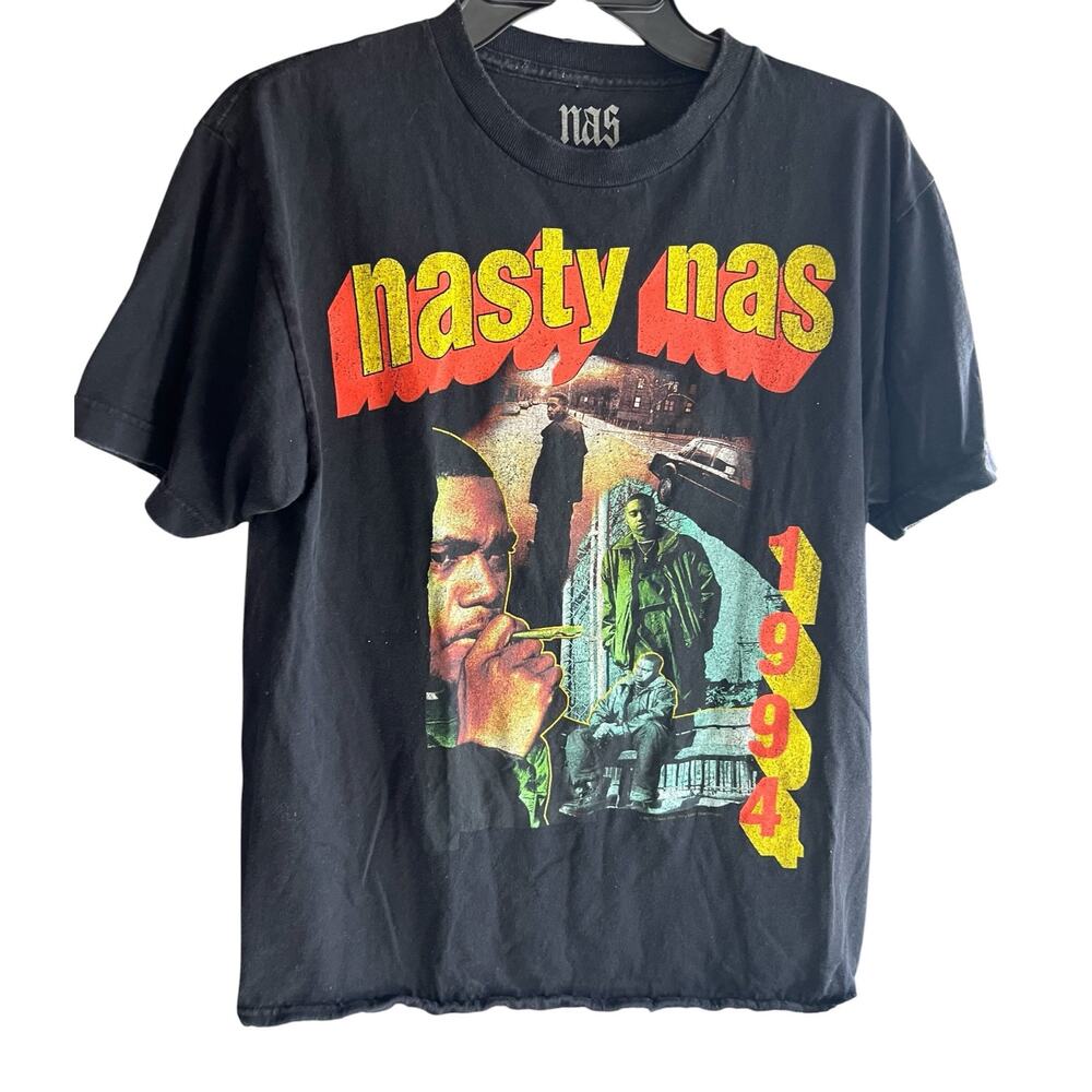 black vintage Nasty Nas graphic t-shirt sz M